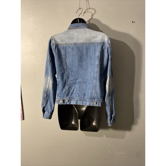 Joe Boxer Girl's Jean Jacket Large Fun Patches on Front Butterfly and More - Picture 6 of 6